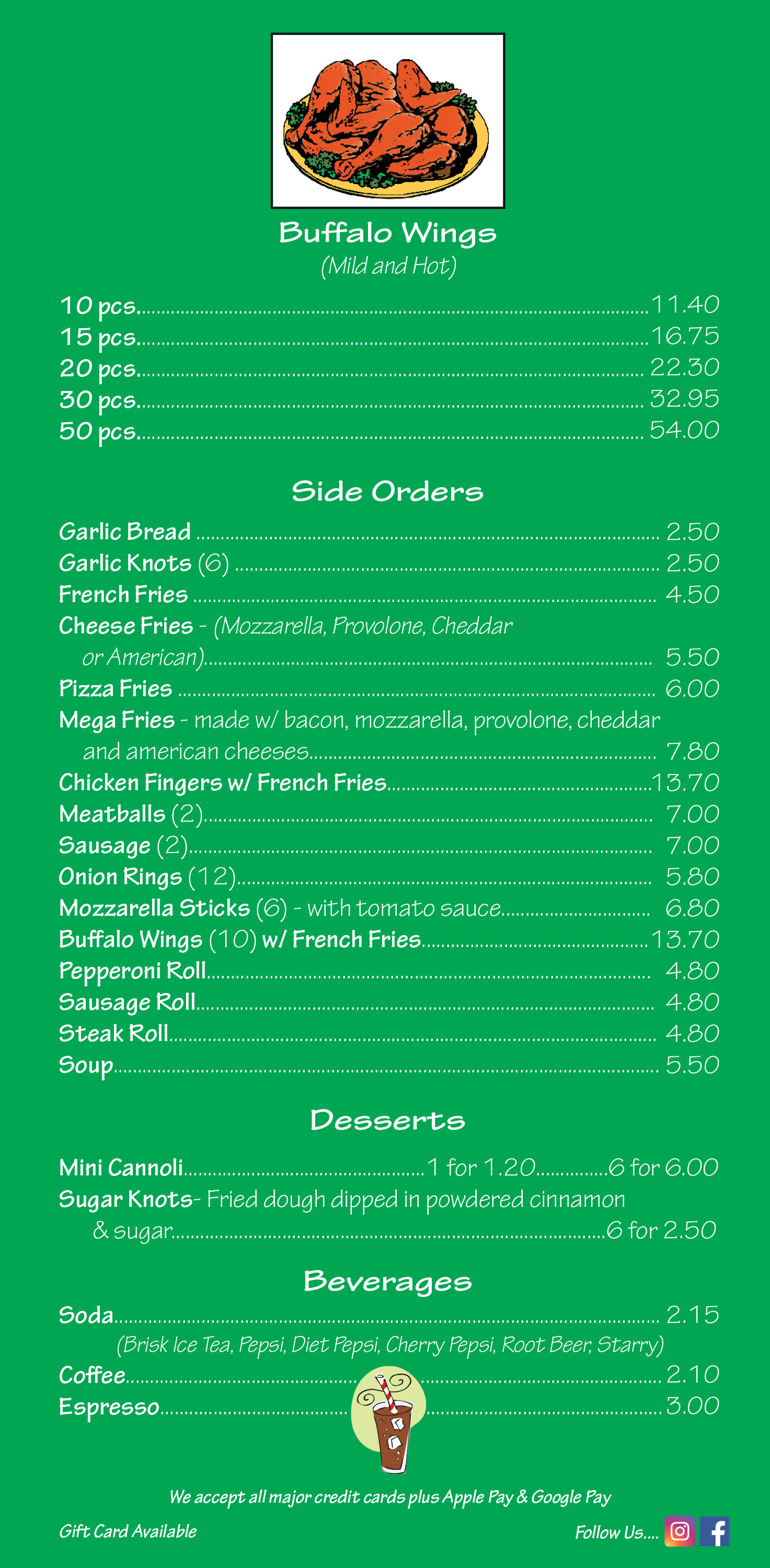 Menu 1 — Ramundo's Pizzeria